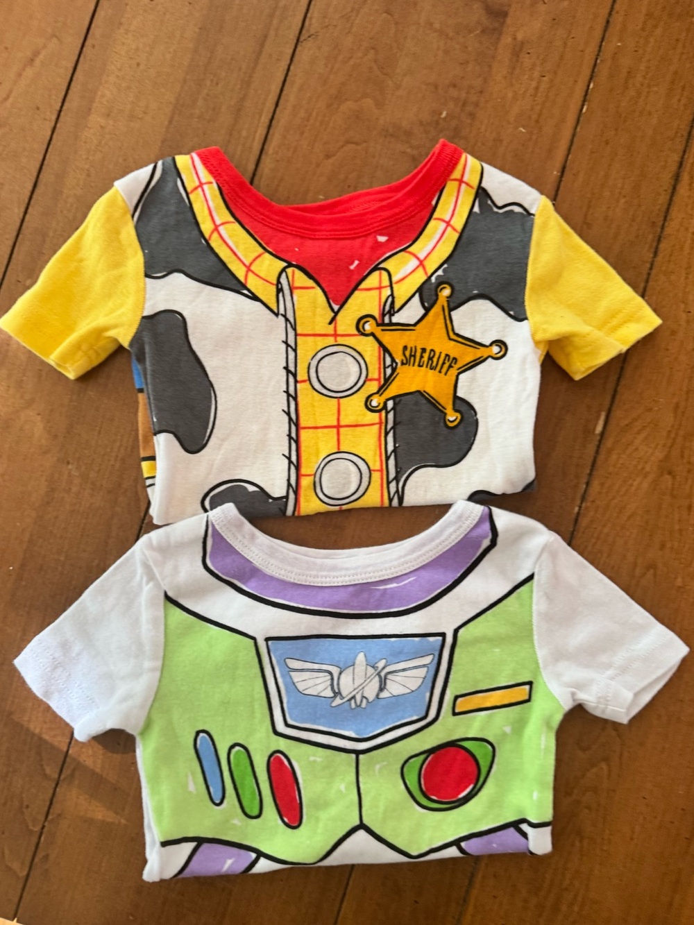 Disney Toy Story Pajama Top Woody & Buzz Lightyear Costume Shirts, Size 3T - Picture 11 of 11